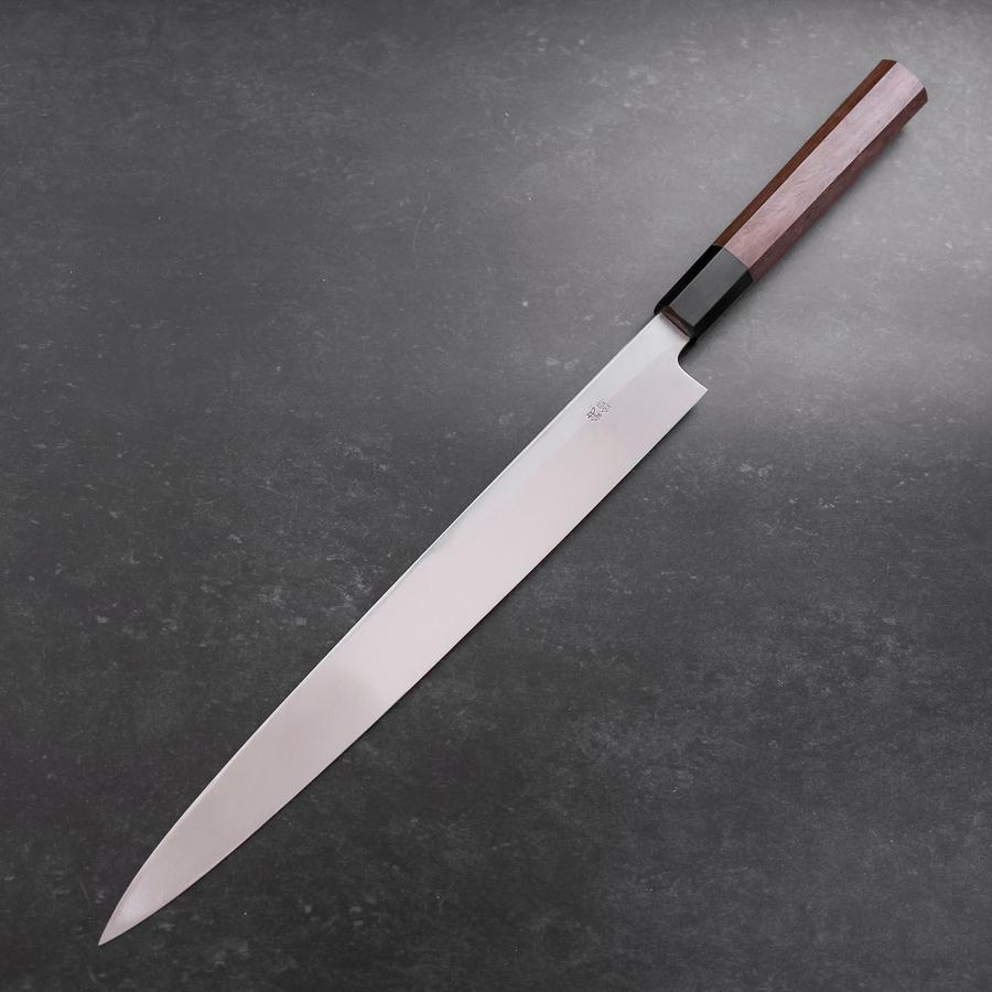 Yanagiba White Steel #1 Mirror Buffalo Walnut Handle 300mm
