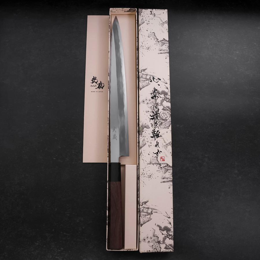 Yanagiba White Steel #1 Mirror Buffalo Walnut Handle 300mm