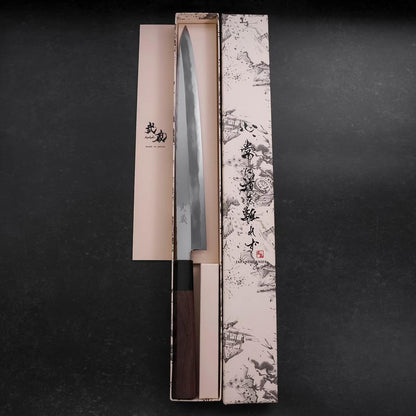 Yanagiba White Steel #1 Mirror Buffalo Walnut Handle 300mm