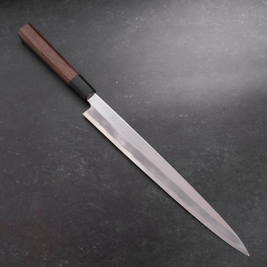 Yanagiba White Steel #1 Mirror Buffalo Walnut Handle 300mm