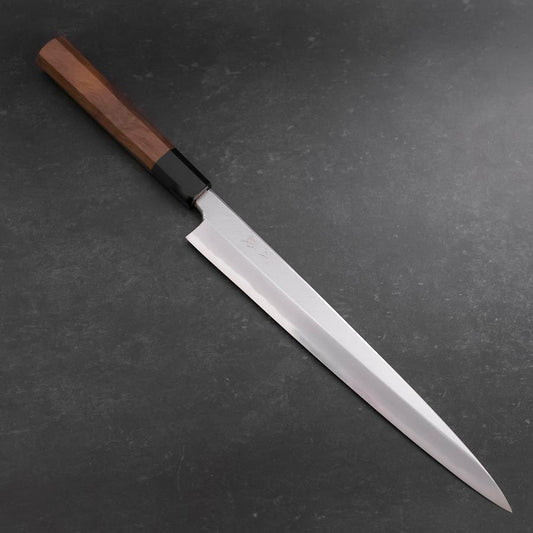 Yanagiba White Steel #2 Hon-Kasumi Buffalo Walnut Handle 270mm