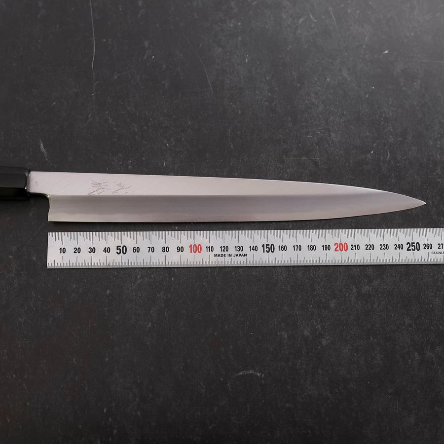 Yanagiba White Steel #2 Kasumi Buffalo Ebony Handle 270mm