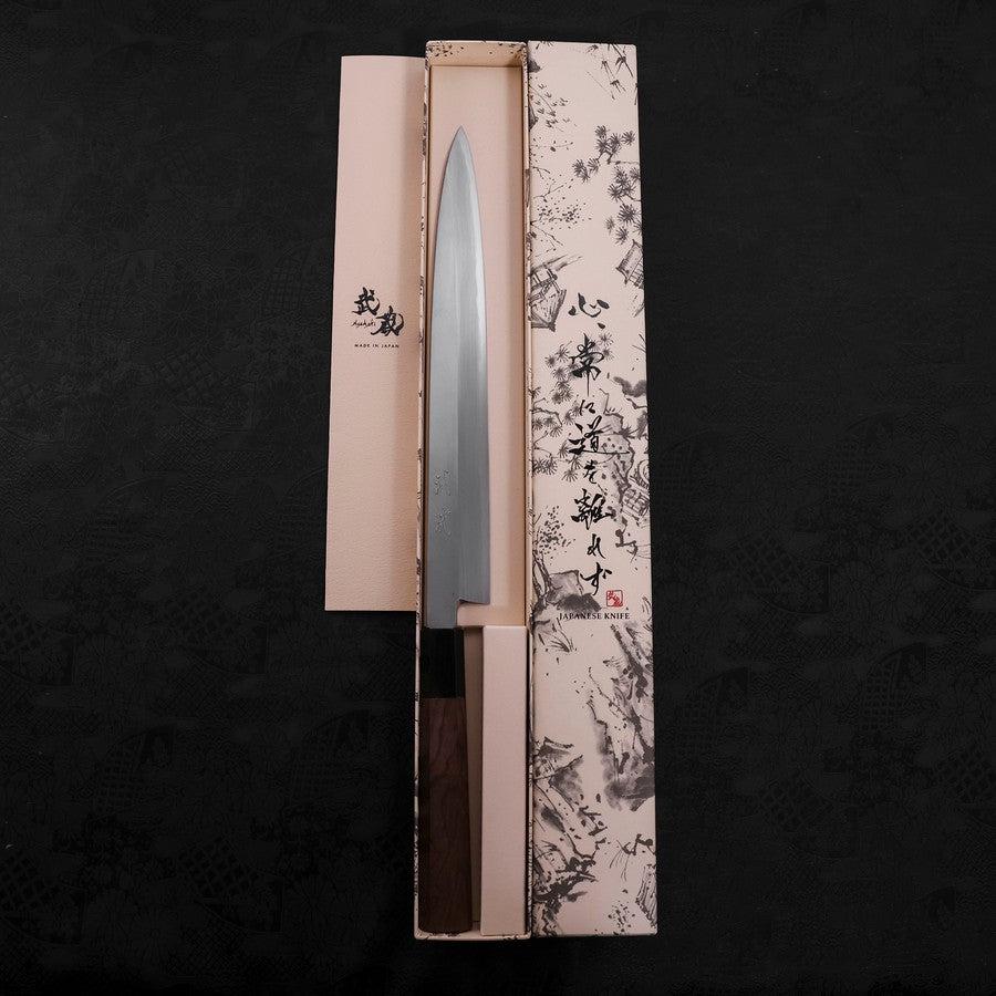Yanagiba White Steel #2 Kasumi Buffalo Walnut Handle 270mm