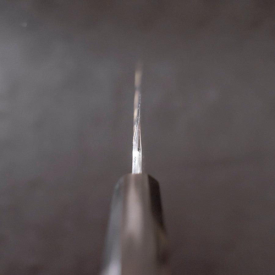 Yanagiba White Steel #2 Kasumi Chokin Sakura-Fuji Buffalo Ebony Handle 210mm