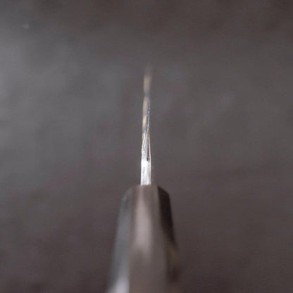 Yanagiba White Steel #2 Kasumi Chokin Sakura-Fuji Buffalo Ebony Handle 210mm