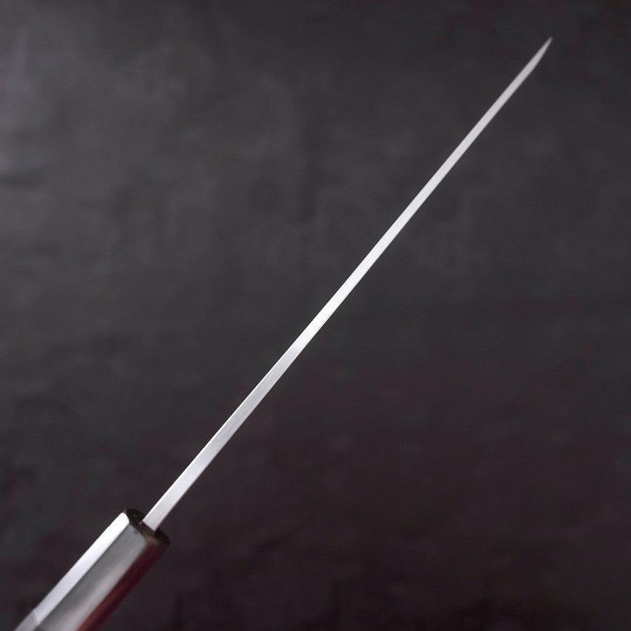 Yanagiba White Steel #2 Kasumi Chokin Sakura-Fuji Buffalo Ebony Handle 210mm