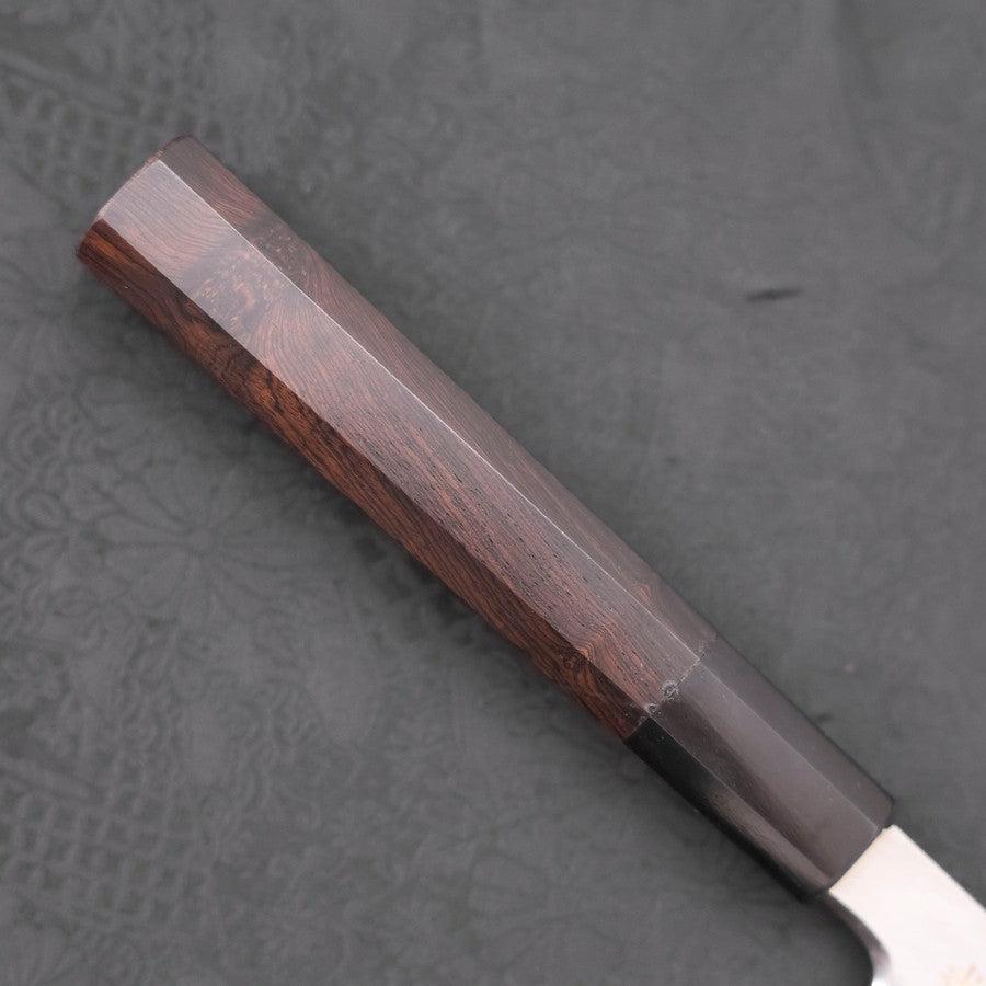 Yanagiba White Steel #2 Kasumi Chokin Sakura-Fuji Buffalo Ebony Handle 240mm