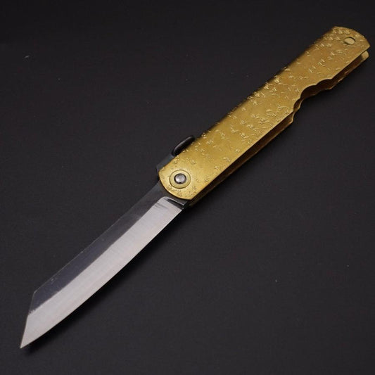 Higonokami Aogami 100mm Gold Bright-[Musashi]-[Japanese-Kitchen-Knives]