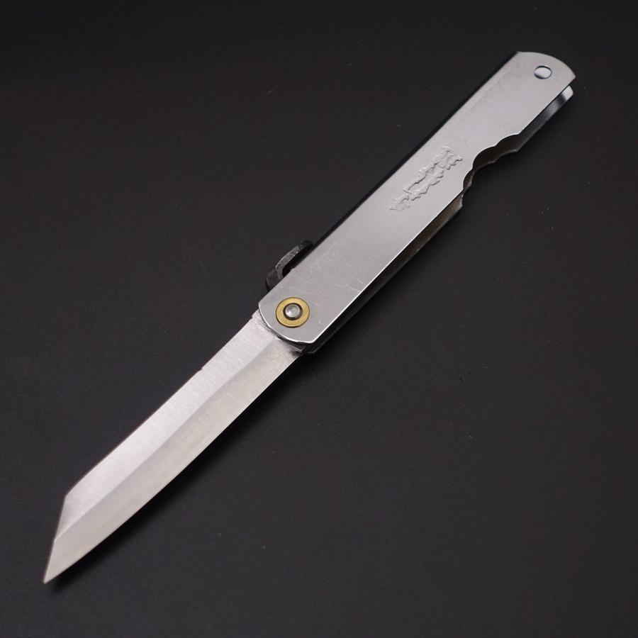 Higonokami Aogami 100mm Silver-[Musashi]-[Japanese-Kitchen-Knives]