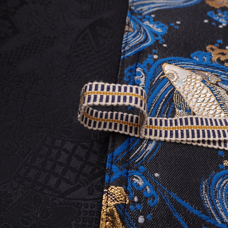 Musashi Japanese Style Kitchen Knife Roll Koi 1 Pocket Handmade-[Musashi]-[Japanese-Kitchen-Knives]